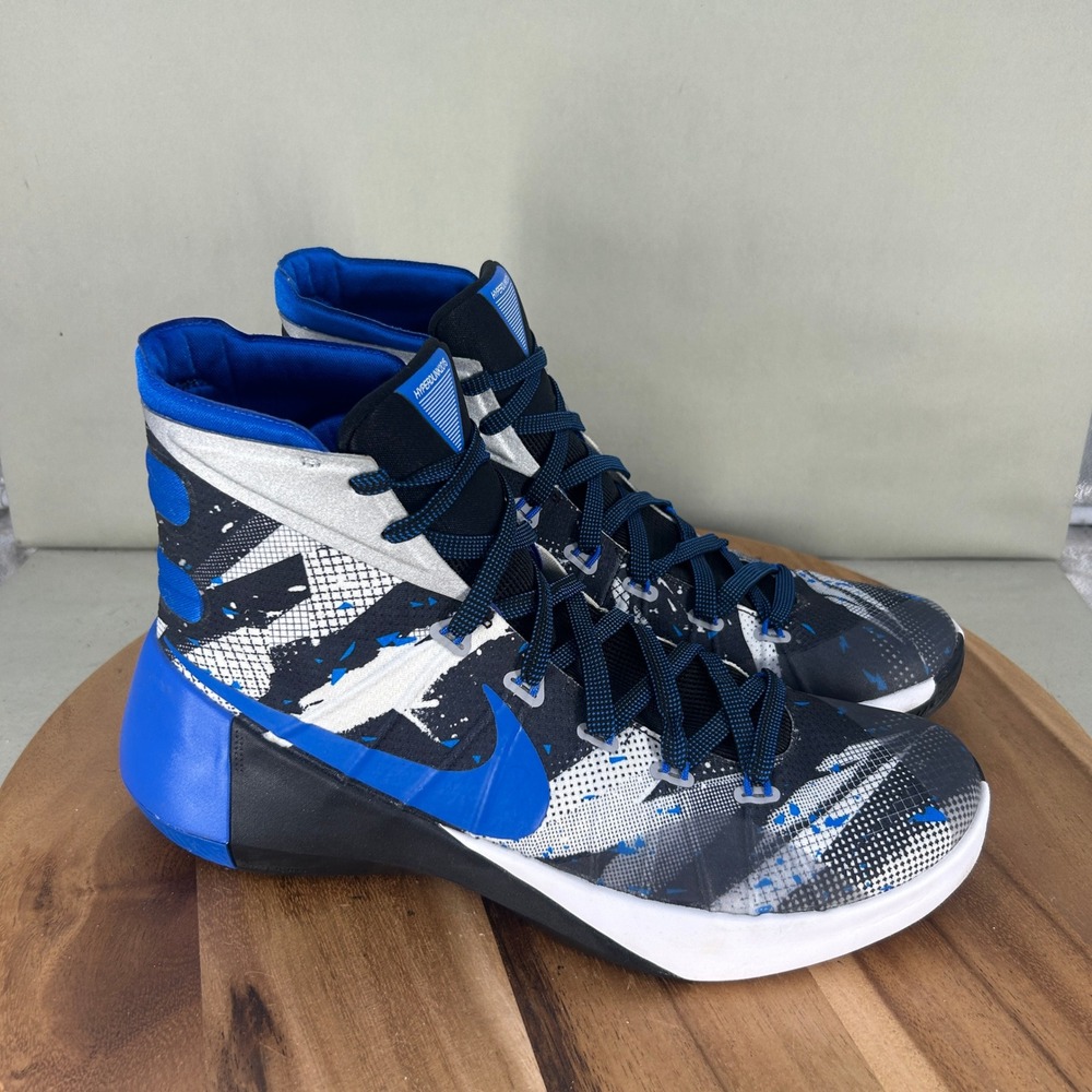 Nike Hyperdunk 2015 Black Blue Silver Basketball Shoes 749567-140 Mens 11.5